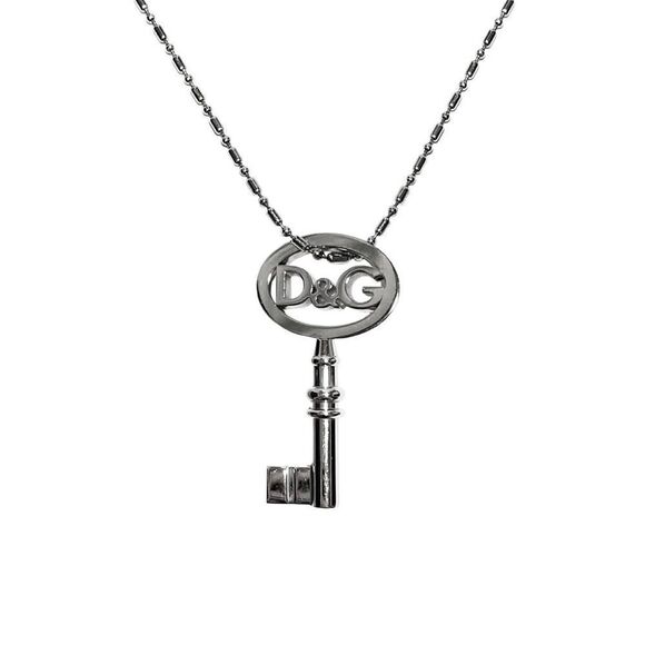 Dolce & Gabbana Steel Single Key Pendant Necklace NIB
